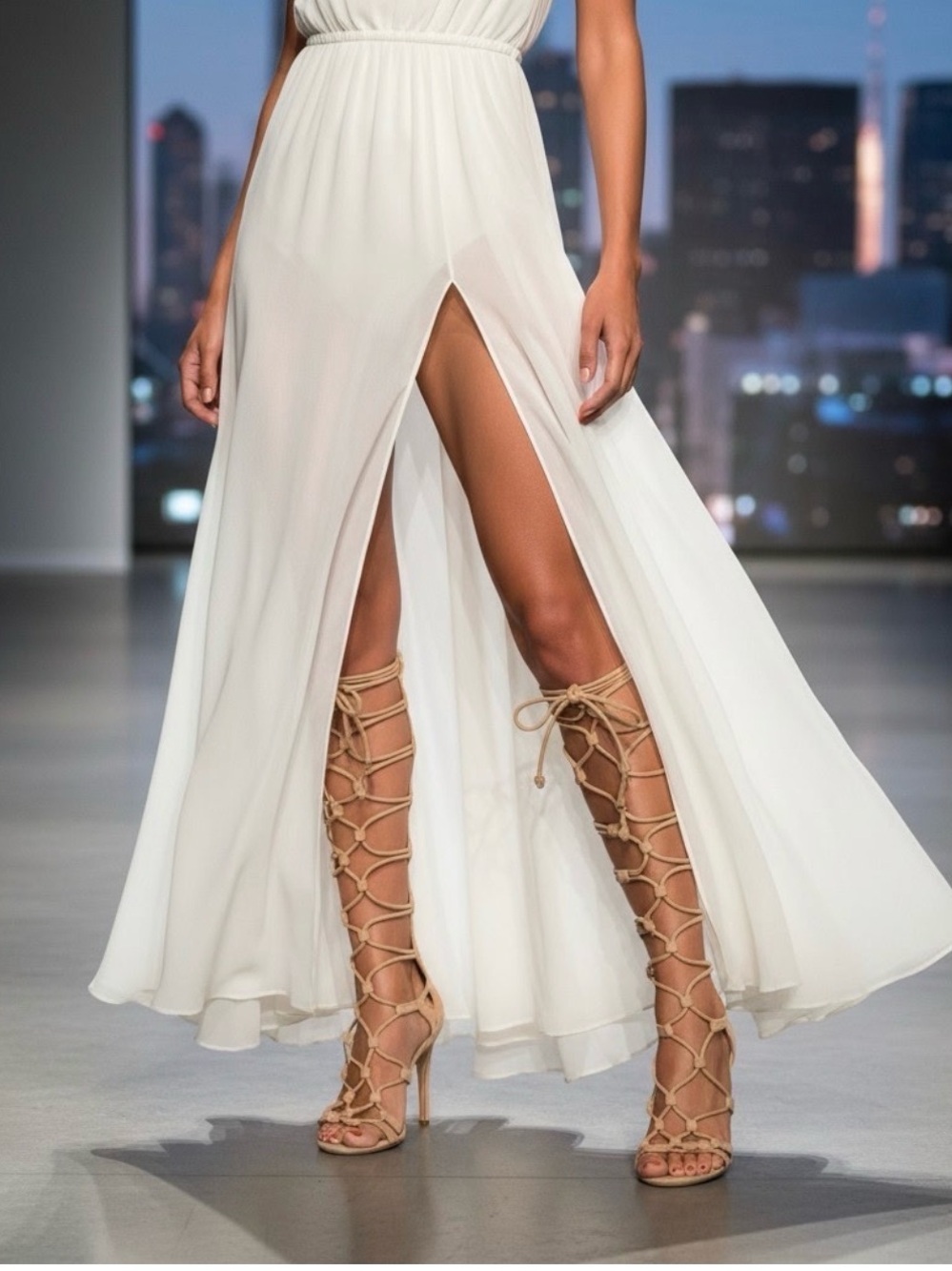 Aldo Tan Strappy Lace-Up Gladiator Heels
